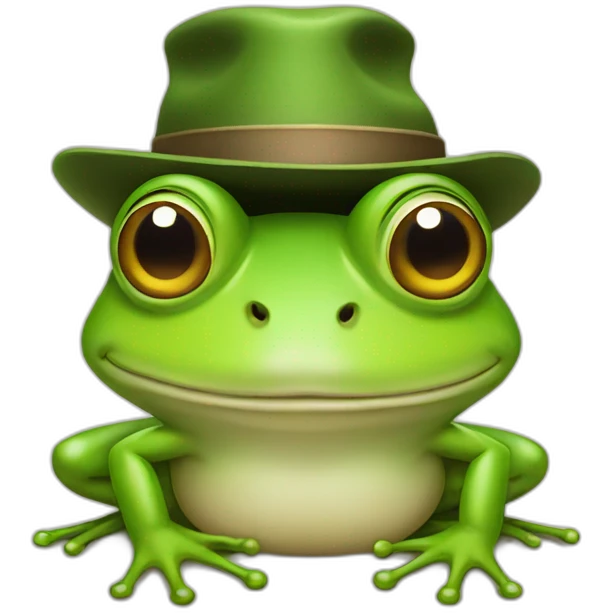 frog with hat emoji