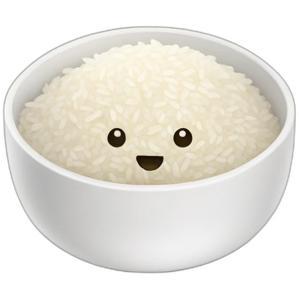 Rice in plate  emoji
