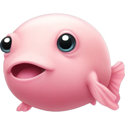 Cute blobfish emoji