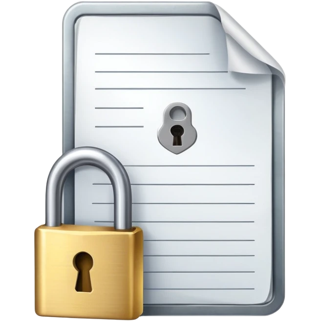 Document with password list and a lock emoji