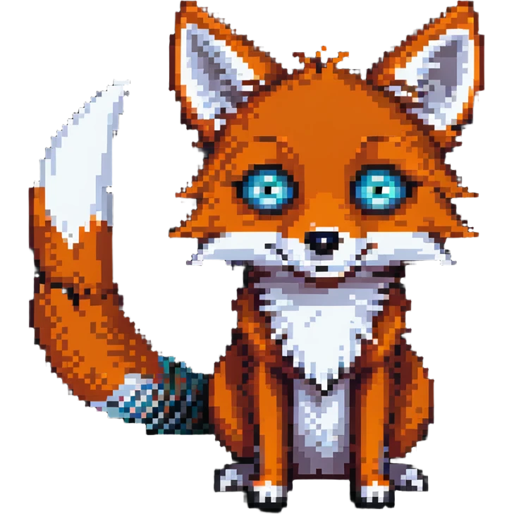 dizzy fox with spiral eyes emoji