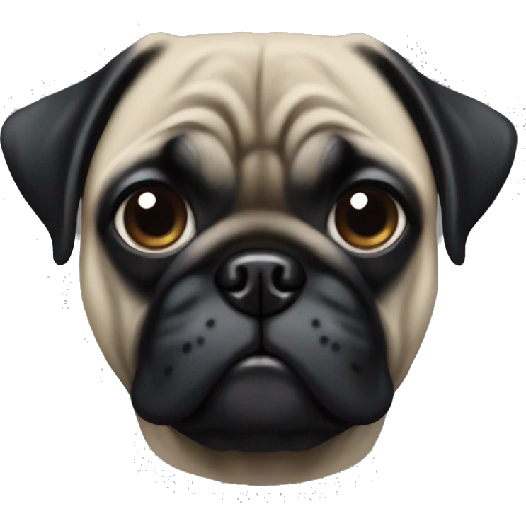 Black Pug emoji