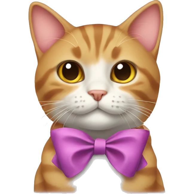 cat with a bow emoji