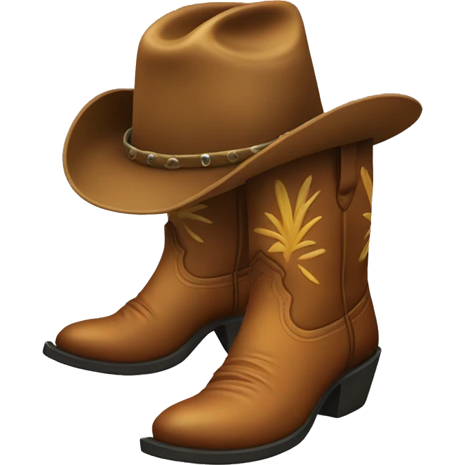 Cowboy boots with hat emoji