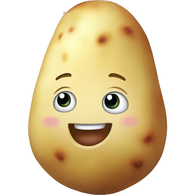 A happy potato ￼ emoji