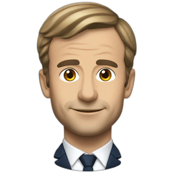 Macron embrasse marine Lepeine emoji