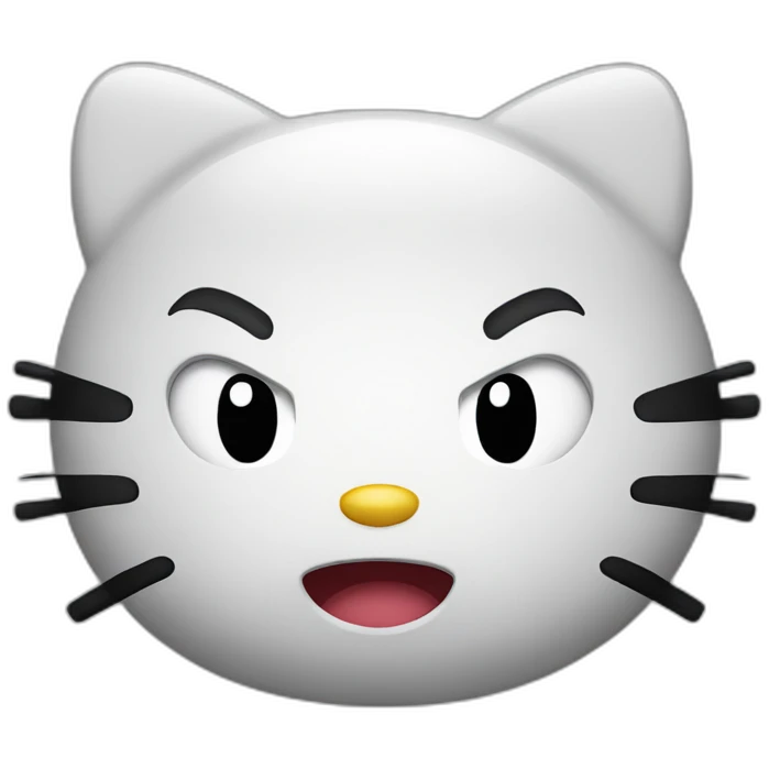 angry hello kitty emoji