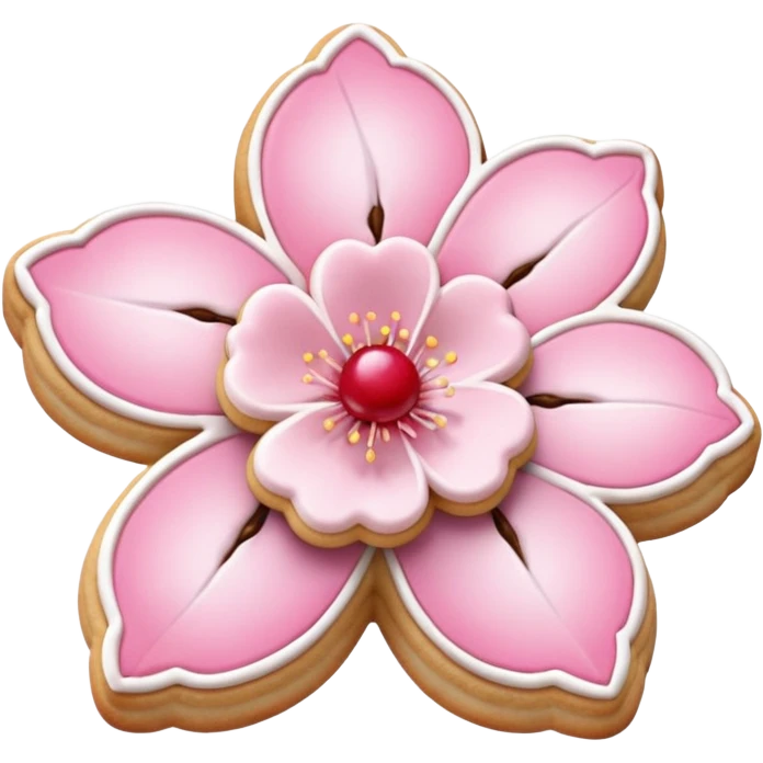 Cherry blossom shaped cookies emoji