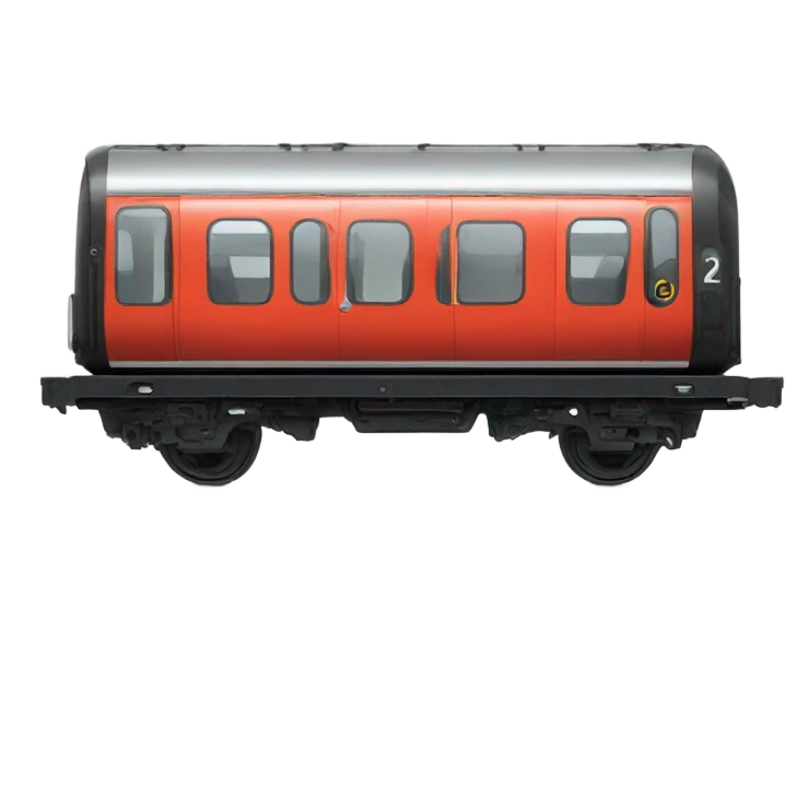 london underground train car side , from the side view emoji