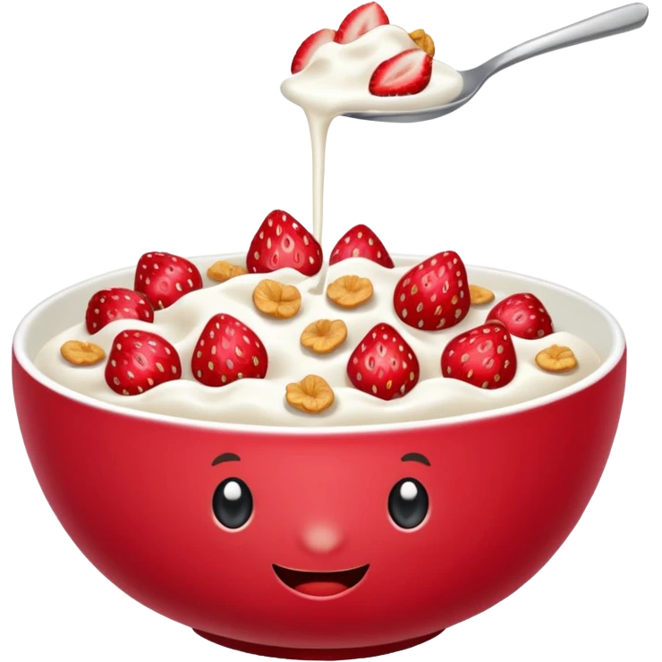 Strawberry cereal emoji