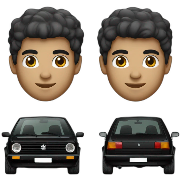 Black Vw golf 1 cabrio emoji