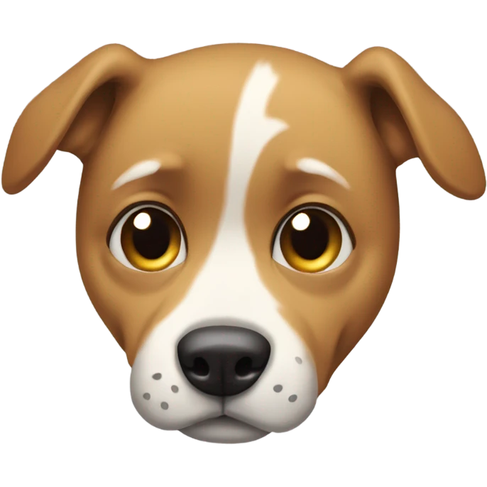 dumb dog with tear rolling down face  emoji