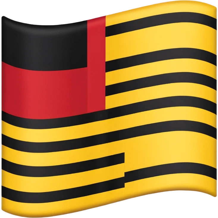munich flag, 2 horizontal stripes, black top stripe, yellow bottom stripe emoji