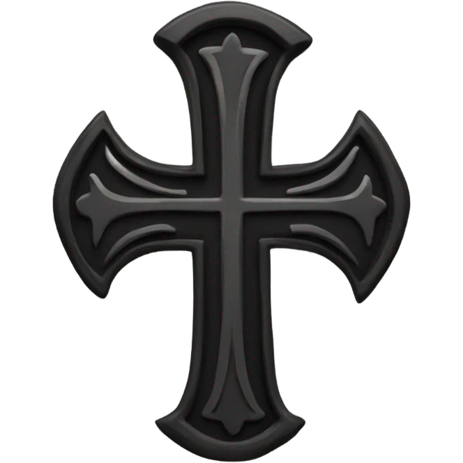 black cross emoji