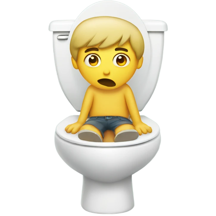 Stuck on toilet emoji
