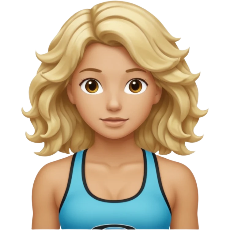 iOS 18 aesthetic wavy blondie girl gym emoji