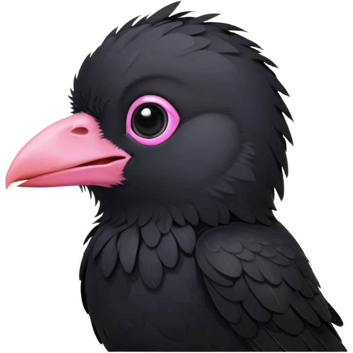 really cute adorable baby crow emoji