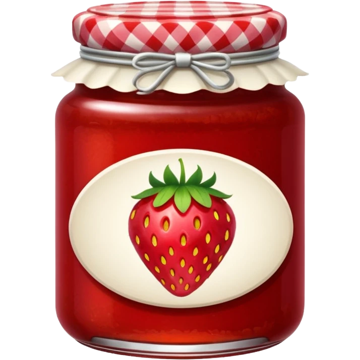 Pot confiture fraise emoji