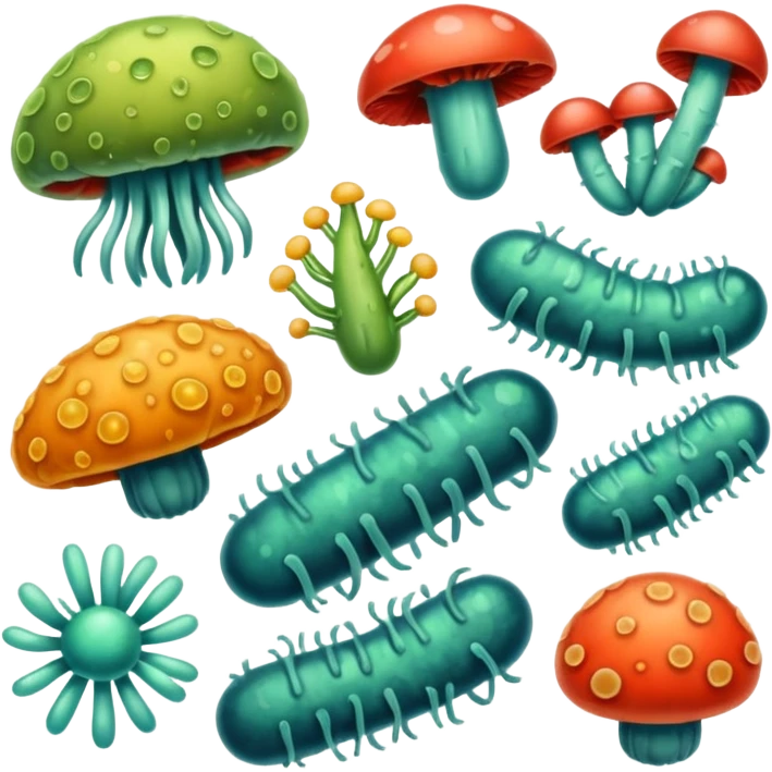 bacteria and fungi emoji