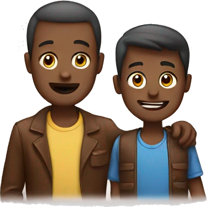 FATHER SON AND CHOCOLATE EMOJI emoji