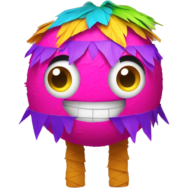 cute pinata with big eyes and smiling face emoji