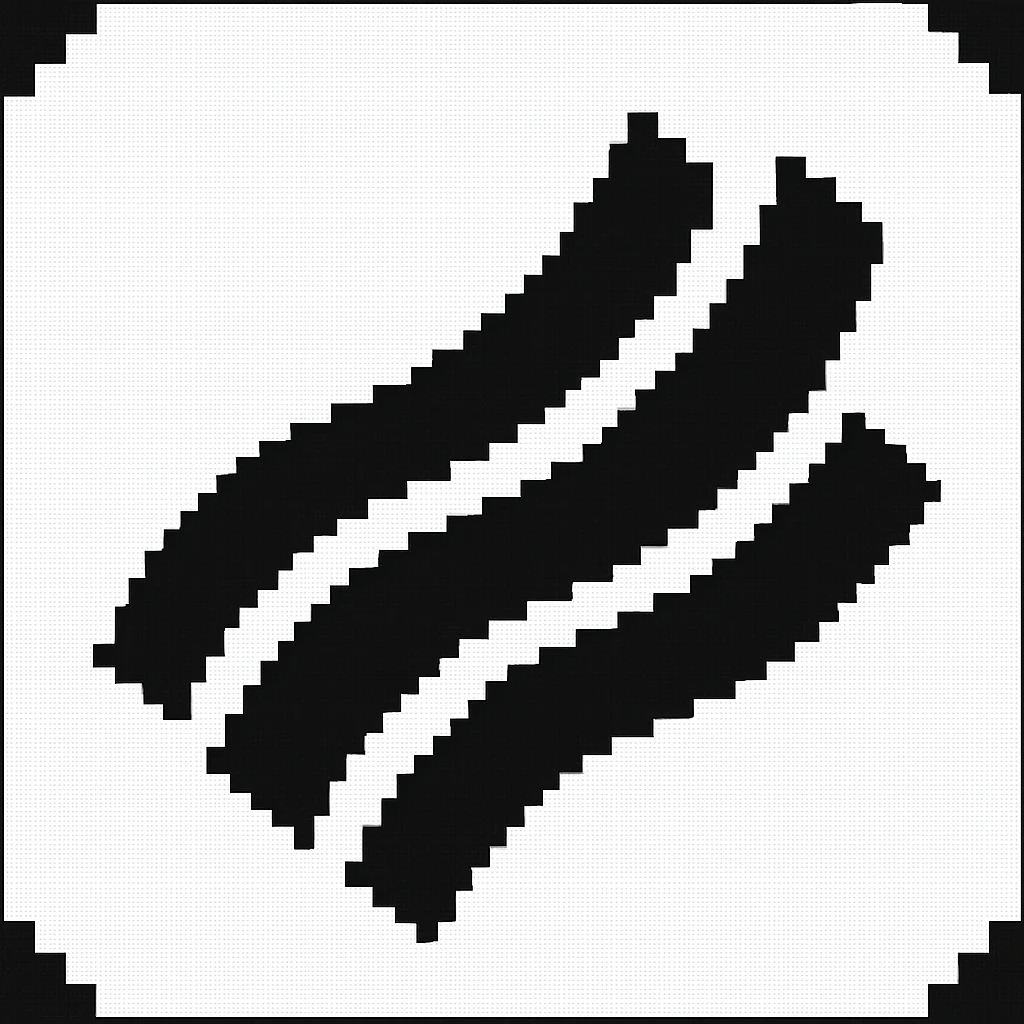 Convert this logo to pixel art style, keeping the design clear and recognizable. The style should mimic pixel art aesthetics with sharp edges and limited color palette typical of pixel art. emoji