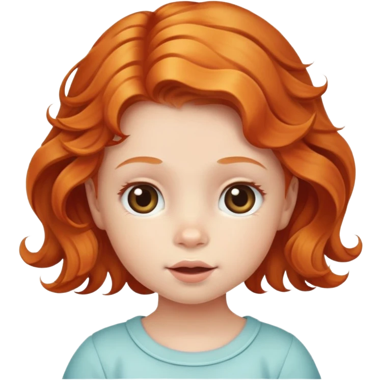 baby face ginger wavey hair girl  emoji