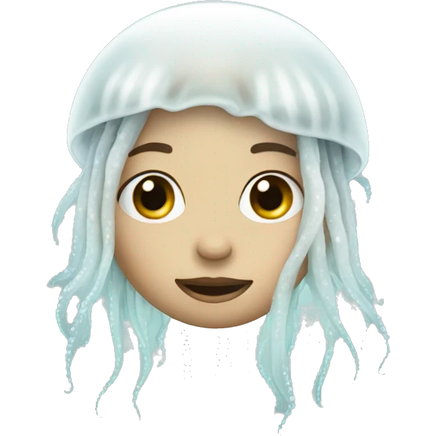 white jellyfish girl emoji