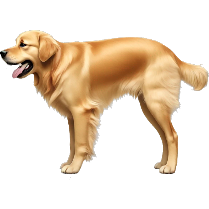 Golden retriever shaking butt emoji