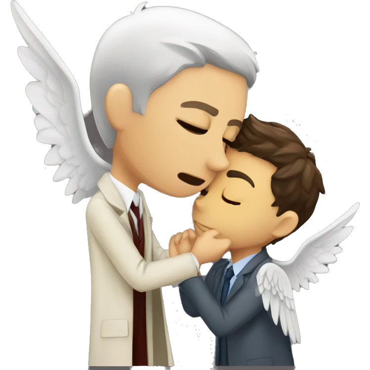 dean winchester kissing castiel the angel emoji