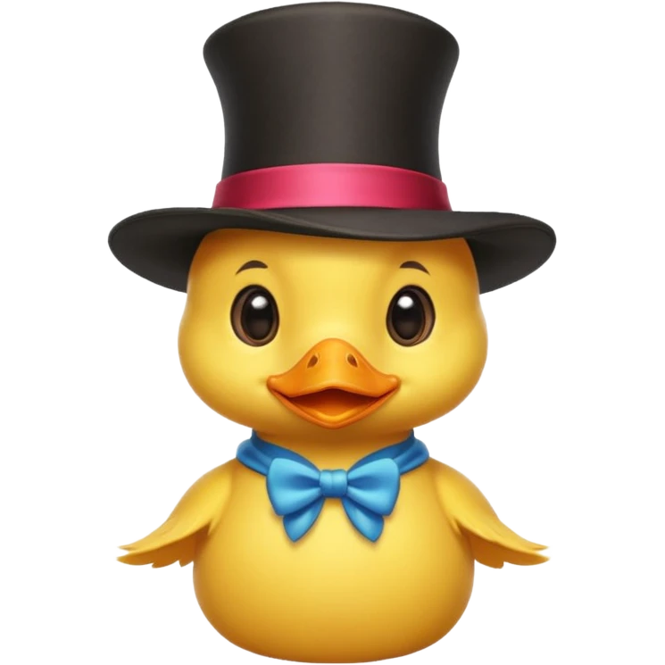 baby duck with magician’s hat
 emoji