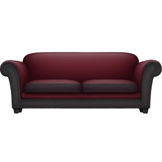 Dark red couch cozy emoji