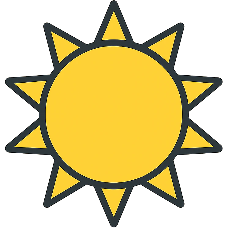 a sun emoji