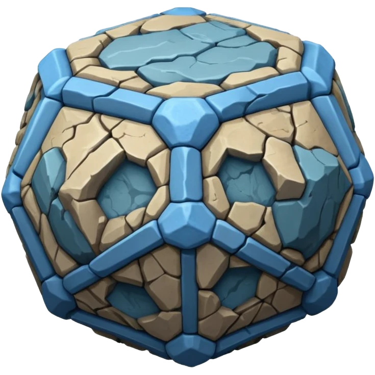 american-blue-intricate-stone-age-rocky-crusted-dodecahedron-shaped emoji