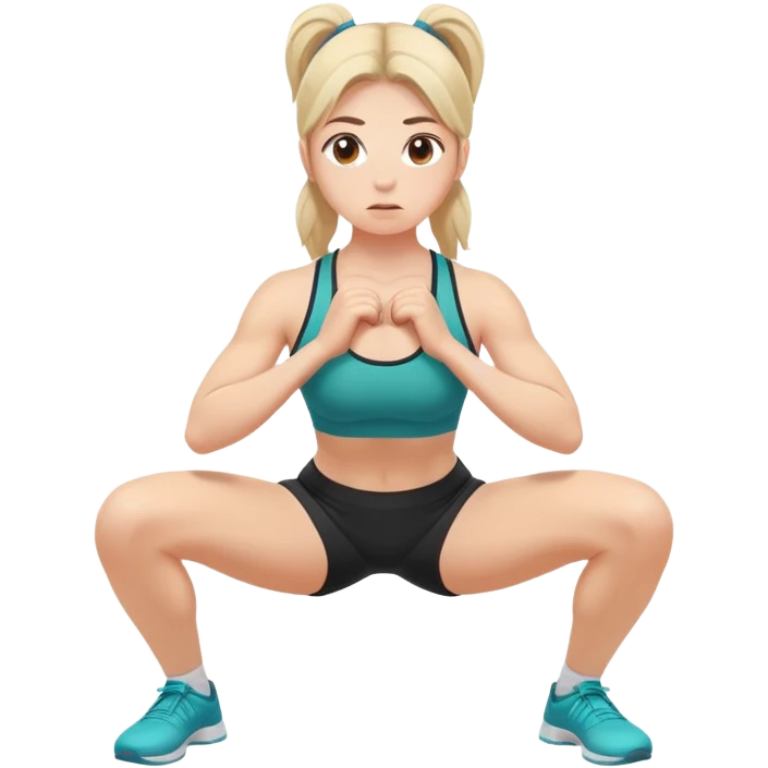  A girl Doing bulgarian squats  emoji