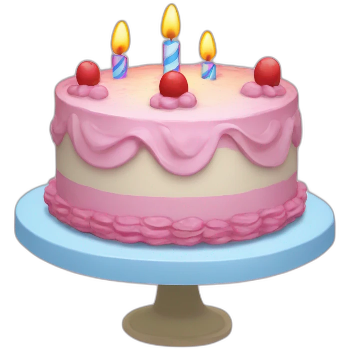 Pastel de cumpleaños emoji