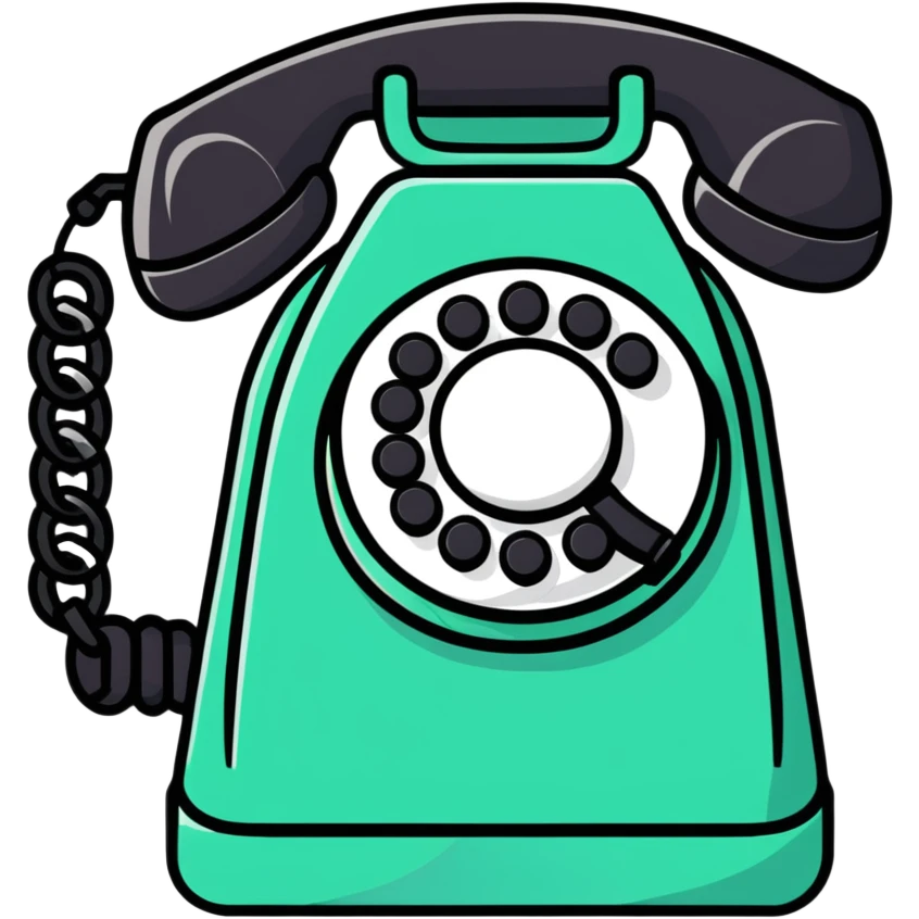 black telephone, retro desk phone emoji