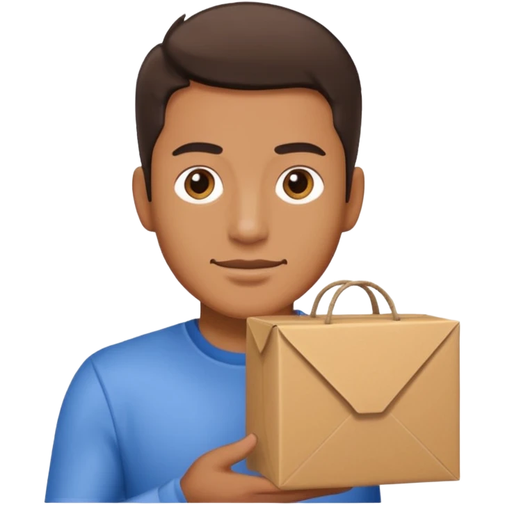 Man holding a Zyn package emoji