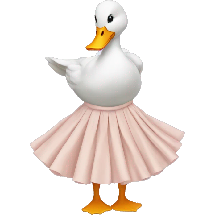 Duck with skirt emoji