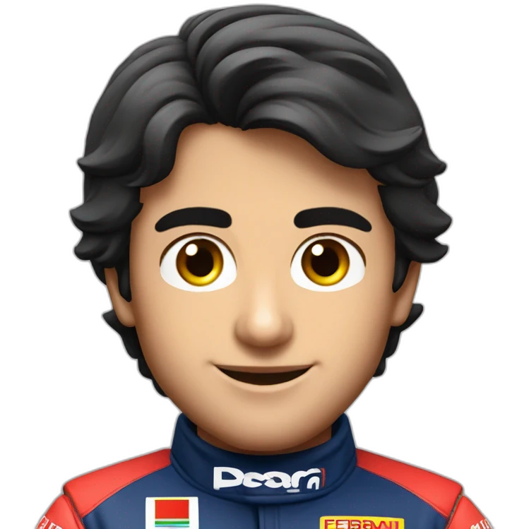 Carlos Sainz junior with F1 Ferrari team emoji