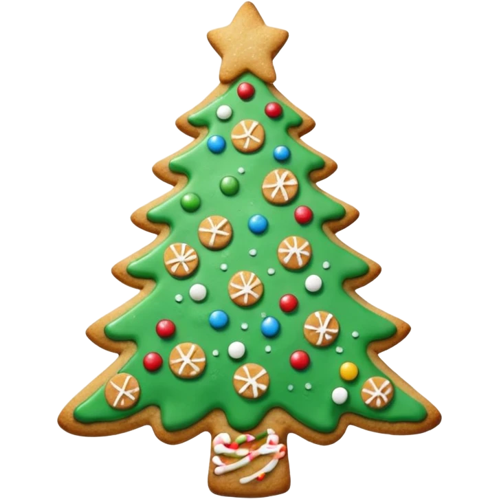 cookie in shape of christmas tree emoji