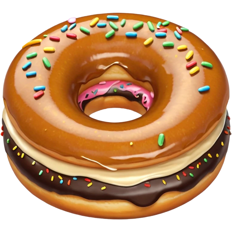 Donut with beige topping emoji