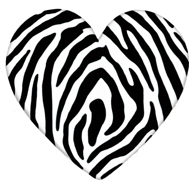 Heart with zebra print emoji