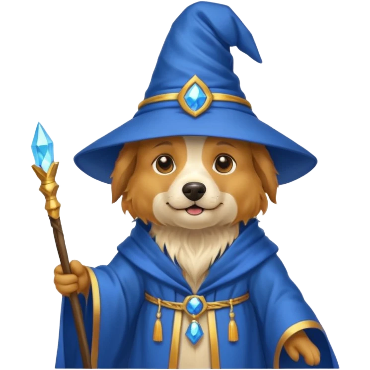 Dog wizard emoji