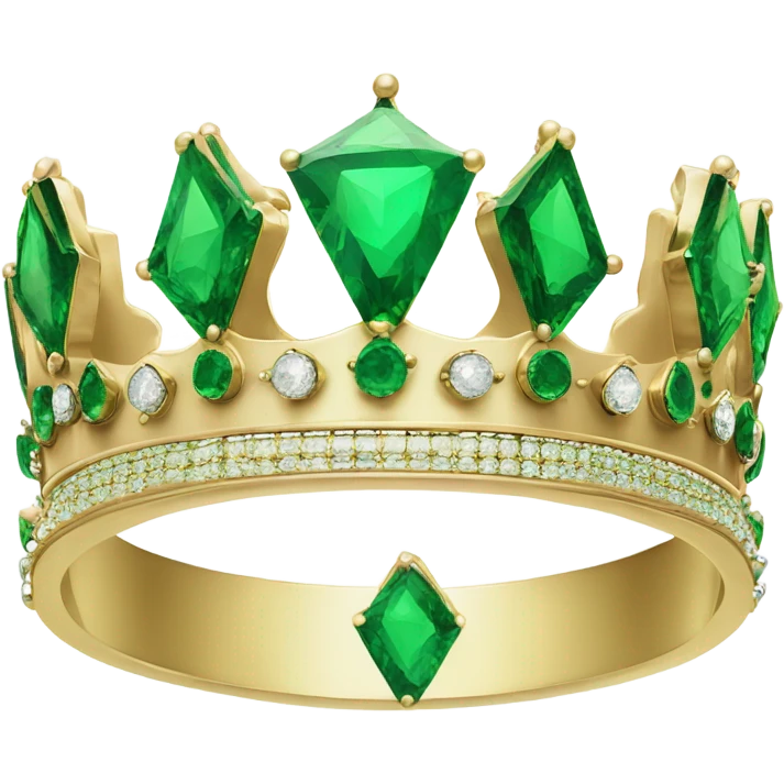 simple emerald king crown emoji