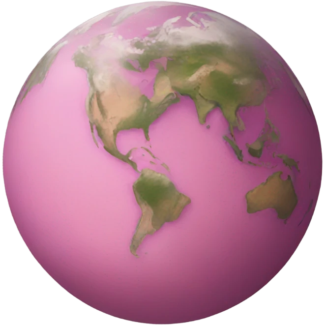 Pink Earth emoji