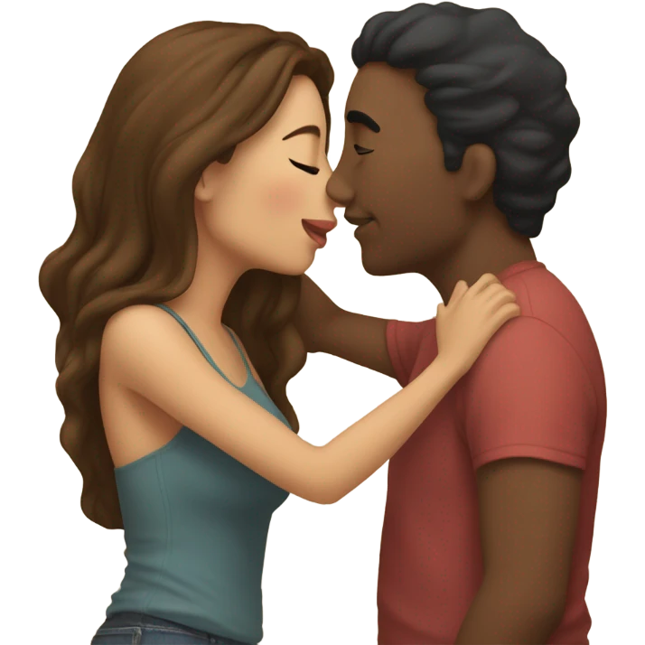people kissing emoji