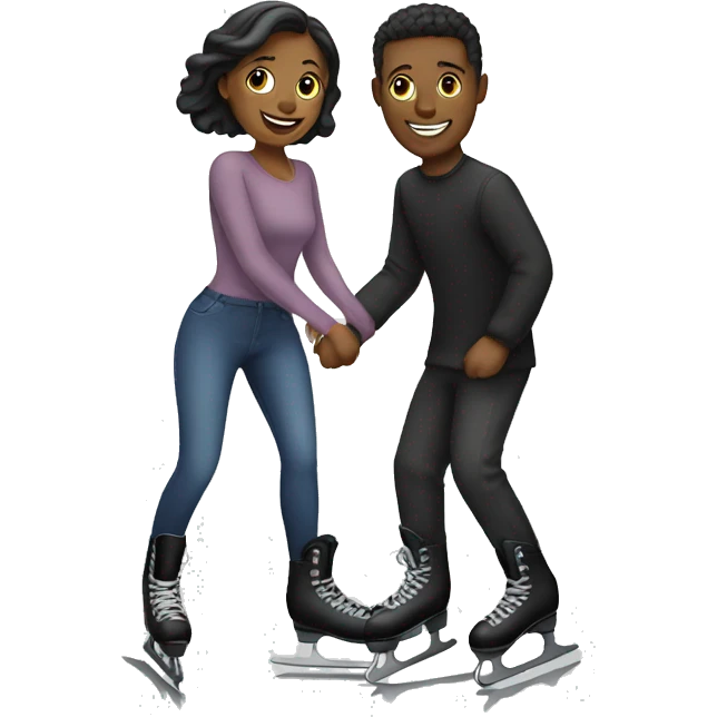 A couple skating on a skating rink emoji