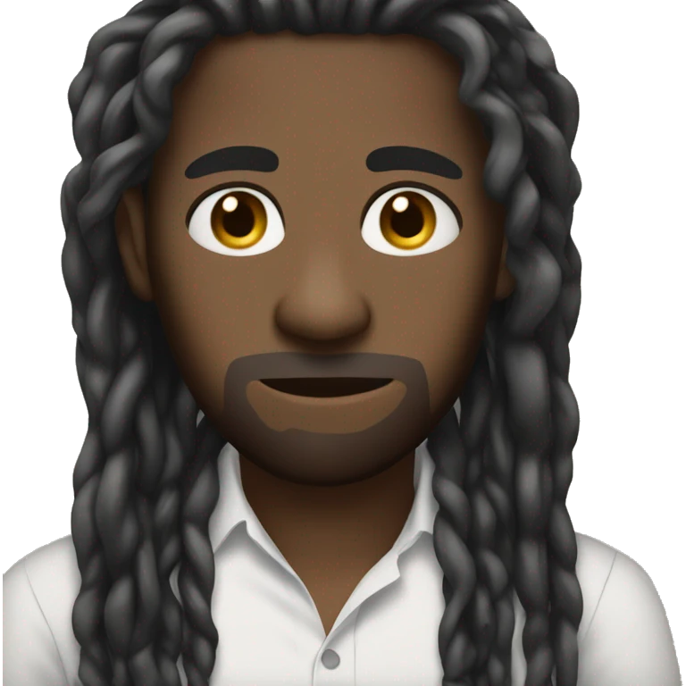Black guy curtain dreads emoji