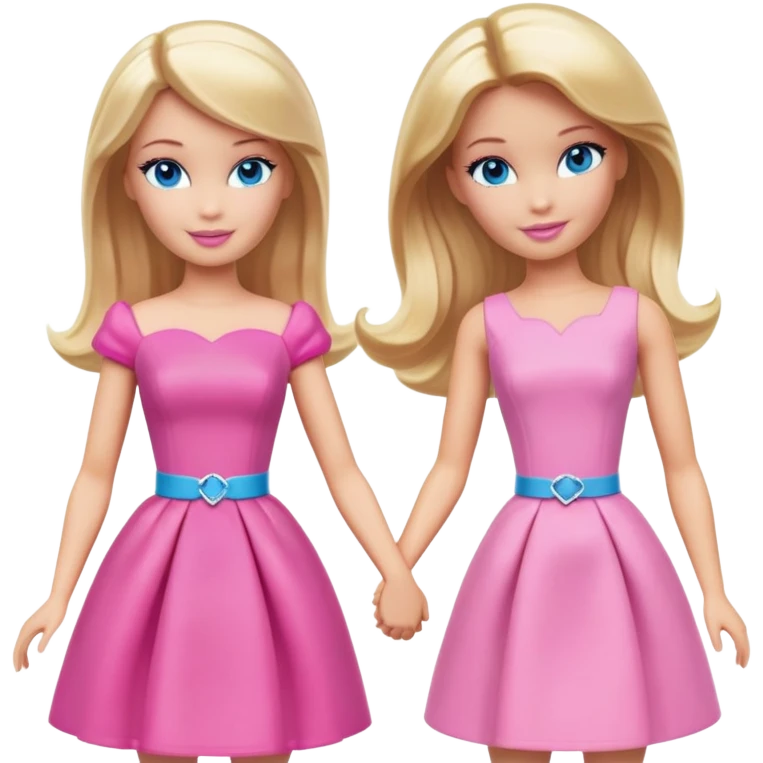 two barbie’s holding hands emoji